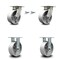 Service Caster 6 Inch Kingpinless Semi Steel Wheel Caster Swivel Locks 2 Rigid SCC, 2PK SCC-KP30S620-SSR-BSL-2-R-2 - alternate 1
